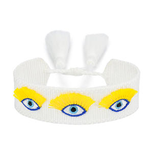 Bracelet à breloques de bohème américain européen fait à la main diamant taille Asscher créatif oeil du diable gland brodé forme papillon - Product Image 6