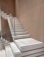 Escalier en acier empilé à haute capacité de charge, taille personnalisée, escalier décoratif pour appartement intérieur