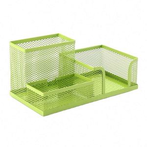 Desk Pen & Pencil Organizer - Mesh Metal Pen Cup with <b>Sticky</b> <b>Notes</b> Holder - Product Image 5
