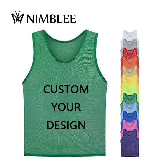 NIMBLEE Custom High Quality Soccer Vest Wholesale Anti-Team Football Traininger Clothing Mesh Breathable Automated Cutting
