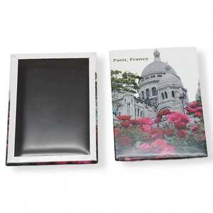 Aimant de réfrigérateur rectangulaire en métal souvenir, aimant de réfrigérateur personnalisé en tôle avec autocollant magnétique en caoutchouc - Product Image 4