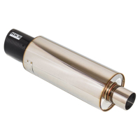 Tuyau d'échappement universel de voiture de silencieux de tambour d'échappement en fibre de carbone et d'acier inoxydable de haute qualité