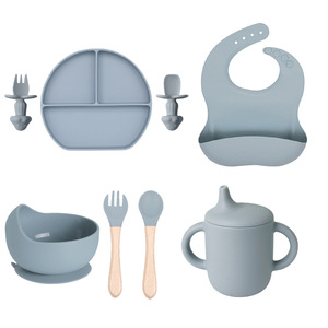 Juego de <span class=keywords><strong>Vajilla</strong></span> de Silicona para Niños, Platos y Platos de Silicona de Grado Alimenticio para la Cena de los Niños - Product Image 5
