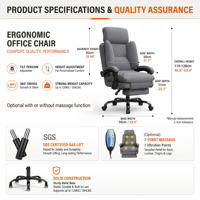 Chaise de bureau exécutive en cuir ergonomique avec support lombaire en mousse à mémoire de forme, conforme REACH, logo personnalisé, OEM, vente en gros