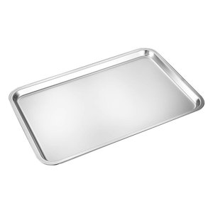 2025 commerciale 304 in acciaio inox piatto piatto teglia rettangolare vassoio d'argento per la cottura servizi di fabbricazione - Product Image 1