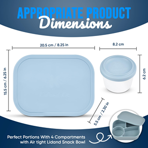 Boîte à lunch en silicone de qualité alimentaire OEM ODM, vente en gros, compatible micro-ondes, boîte de conservation fraîcheur, compartiment scellé, boîte à bento - Product Image 2