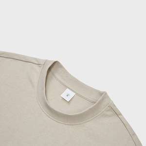 تي شيرت رجالي فضفاض ثقيل الوزن 300 جرام/متر مربع، قطن بلون سادة، أكمام قصيرة منسدلة، مناسب للصيف - Product Image 4