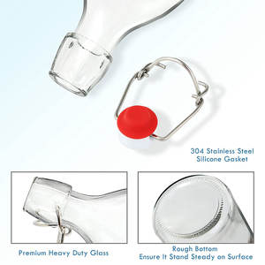 Bouteille de bière <span class=keywords><strong>allemande</strong></span> en céramique personnalisée 330ml-500ml 0.33L-50Cl Dog Green & California Amber Cork Sealing - Product Image 3