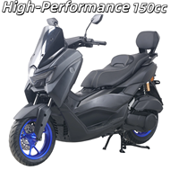 Expédition sous 7 jours HAUNCHI 150cc Scooter à essence 4 temps avec démarrage électrique/à manivelle Vitesse maximale de 95 km/h Fabriqué en Chine