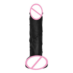 <span class=keywords><strong>Dildo</strong></span> pour femmes en silicone noir ultra-réaliste extra-large et doux, 625g - Product Image 6
