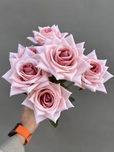 Chất Lượng Cao Bảy Cánh <span class=keywords><strong>Rose</strong></span> Nhân Tạo Hoa Bó Hoa Cho Trang Trí Lễ Phục Sinh Lễ Tạ Ơn Tốt Nghiệp Đám Cưới - Product Image 6