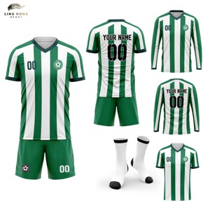 ชุดฟุตบอลแบบซับลิเมชั่นสั่งทำได้ 100% โพลีเอสเตอร์ ระบายอากาศดี สำหรับทุกเพศ ฤดูร้อน บริการ OEM ชุดยูนิฟอร์มสโมสร ขายส่ง - Product Image 1