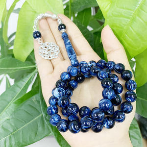 Rosario de resina Nuevo Rosario musulmán Material de resina natural Rosario de estilo árabe Pulsera Fábrica Cabello liso Cuentas de oración Musulmán - Product Image 2