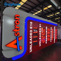 Panneau de station-service étanche, éclairé, en aluminium, avec affichage numérique LED extérieur des prix du carburant