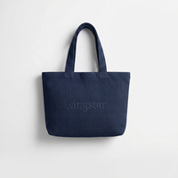Sac fourre-tout de luxe certifié GRS en tissu gaufré, texture nid d'abeille sur mesure, sac cadeau, sac fourre-tout écologique haut de gamme pour événements prestigieux
