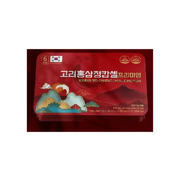 プライベートラベル韓国赤オタネニンジンカプセル強度高ジンセノサイド高麗人参根エキス粉末サプリメント