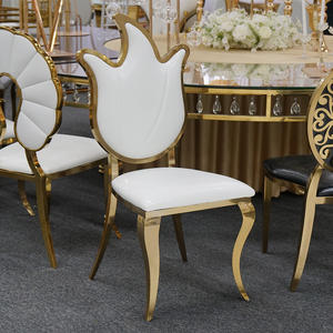 Kursi Tahta Pernikahan Mewah Modern Raja & Ratu Sandaran Tinggi dengan Baja Anti Karat untuk Hotel Acara Pernikahan Pesta Perjamuan - Product Image 6