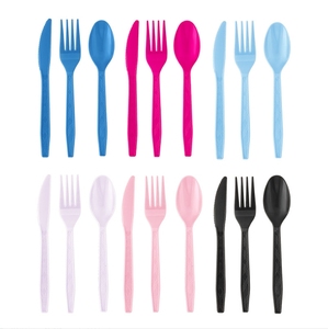 Restaurants Party Hotels Traiteurs Couverts Jetables de Qualité Alimentaire Ensembles de Couverts <span class=keywords><strong>Forchette</strong></span> Cuillères en Plastique Fourchettes et Couteaux Couteau - Product Image 2