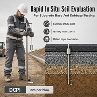 Pénétromètre dynamique à cône (DCP) 8 kg, testeur de sol manuel pour l'analyse des fondations d'infrastructures – Fournisseur de laboratoire