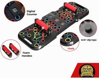 Équipement de fitness portable ergonomique, planche à pompes codée par couleur pour un entraînement de force progressif