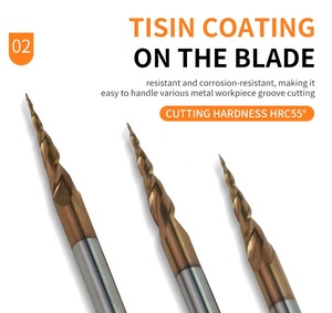 Joseph Popular Hot Sales ODM/OEM <b>CNC</b> Router Bit Carbide Conical Ball Nose End Mill Taper Milling <b>Cutter</b> 2 Flute 25 Helix High - Product Image 3