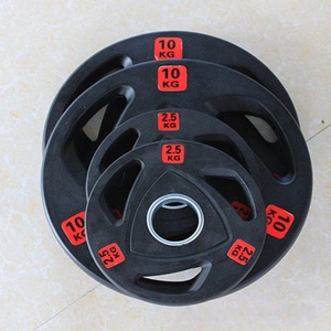 ขายส่ง Tri Grip กันชนยกน้ำหนักปรับเทียบบาร์เบลแผ่นน้ำหนักสำหรับยิม - Product Image 4