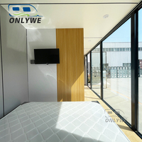 ONLYWE Chambre d'hôtel capsule extérieure, Tiny House préfabriquée, Cabine modulaire mobile pour Glamping, Complexes hôteliers et Gîtes