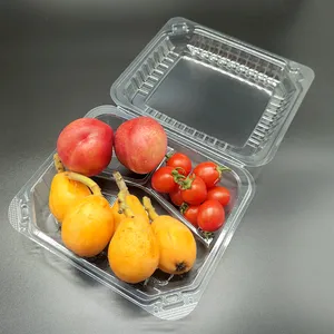 Disposable BOPS Material Clamshell Food Box Take Out Plastic Meal Lunch Box Hinged Food Containers