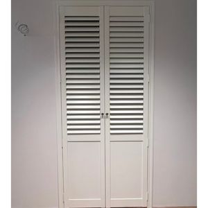 Portes à persiennes intérieures en <span class=keywords><strong>bois</strong></span> massif de couleur blanche personnalisée - Product Image 1