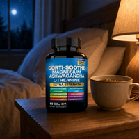 Capsules d'ashwagandha et de glycinate de magnésium avec L-théanine - Force extra 13-en-1 pour le soutien du calme, Marque privée OEM