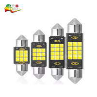 Ampoules LED Festoon Super Lumineuses DC12V/24V pour Voiture, 2835 5630SMD 31/36/39/41mm 1W 1.8W SV8.5, Éclairage Intérieur de Dôme