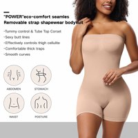 Fajas Colombianas sin Tirantes con Tirantes Desmontables, Levanta Glúteos, Moldeador Corporal para Mujer, Adelgazante, Sin Costuras