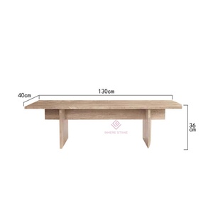 <span class=keywords><strong>Console</strong></span> de table rétro moderne en travertin beige longue table en pierre naturelle <span class=keywords><strong>avec</strong></span> fonction <span class=keywords><strong>tabouret</strong></span> pour la décoration intérieure - Product Image 5