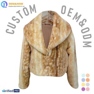 Veste d'hiver en jean denim pour femme, col en fausse fourrure léopard imprimé sur mesure Q&D OEM 2026, vêtement d'extérieur de haute qualité, composite - Product Image 1