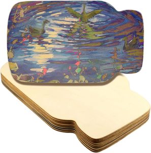 Piastrelle Alfabeto in <span class=keywords><strong>Legno</strong></span> Grezzo Rustico, Quadretti Lucidi per Pittura e Scrittura, Decorazione da Parete - Product Image 4