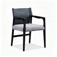 Chaise de négociation de bureau en bois massif et tissu, style minimaliste italien, chaise de réception design nordique pour la maison, l'hôtel, le bureau des ventes, le café