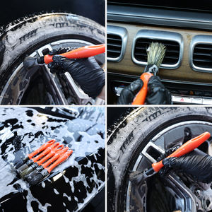 Kit de Cepillos de Cerdas Naturales de Jabalí Premium, <span class=keywords><strong>Cepillo</strong></span> Multifuncional para Limpieza y Desempolvado de Autos, <span class=keywords><strong>Cepillo</strong></span> Suave para Detallado de Autos - Product Image 6