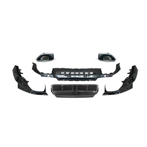 Diffusore per paraurti posteriore in ABS con punte e staffe di scarico per <span class=keywords><strong>BMW</strong></span> <span class=keywords><strong>serie</strong></span> <span class=keywords><strong>2</strong></span> G42 M Sport Coupe <span class=keywords><strong>2021</strong></span> + nero lucido - Product Image 4