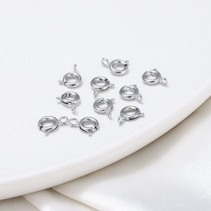 Cierre de resorte de cobre de 7 mm, redondo, para la fabricación de collares, chapado en oro y plata, accesorios para bricolaje. - Product Image 2