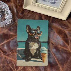 A6 Journal Bueno para Marketing Ideas de Campaña de Estudiantes y Notas de Comportamiento del Consumidor con Gafas de Sol de <span class=keywords><strong>Bulldog</strong></span> Francés Helado P - Product Image 1