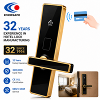 Cerradura de Hotel RFID Directa de Fábrica con Manija Integrada de Acero, Cerradura de Embutir de Alta Resistencia con Lector Personalizado para Hotel, Software Gratuito para Hotel