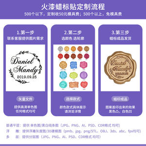 Étiquettes en cire personnalisées, rondes, avec lamination brillante, autocollants de scellement pour enveloppes, invitations, cadeaux - Product Image 4