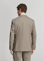 Costume 2 pièces sur mesure pour homme, respirant, anti-plis, taupe, veste et pantalon, simple boutonnage, pour affaires, bureau, mariage, cérémonie, marié