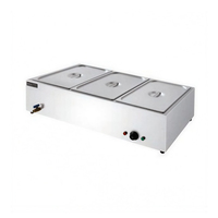 Bain-marie électrique en acier inoxydable pour cuisine commerciale, table de présentation de nourriture chaude pour buffet, vitrine pour la restauration hôtelière