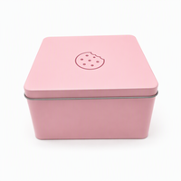 Boîte en métal carrée profonde personnalisée avec couvercle et base pour biscuits, thé, bonbons, chocolat, emballage alimentaire, cadeau, fournisseur de logos OEM
