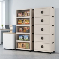 Meuble de rangement en plastique à tiroirs, pliable, multifonctionnel, pour bureau et maison