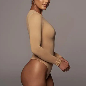 <span class=keywords><strong>Combinaison</strong></span> moulante à manches longues pour <span class=keywords><strong>femme</strong></span>, <span class=keywords><strong>en</strong></span> tissu extensible, sexy, pour la mode streetwear - Product Image 2