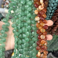 Perles en pierre naturelle d'agate facettées en forme de goutte d'eau avec trou traversant, pour la fabrication artisanale de bracelets, colliers et accessoires de bijoux, vente en gros