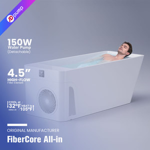 2026 All-in-One Eisbadewanne Rechteckige Einbau-Acryl Freistehende Kaltwasser-Tauchbadewanne für Outdoor-Fußballspieler zur Muskelregeneration - Product Image 3