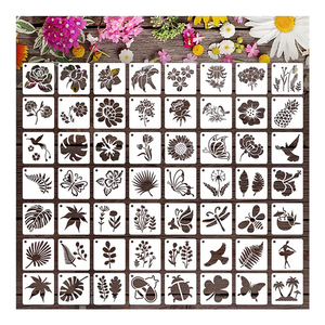 Set di Stencil primavera per animali domestici per la decorazione di fiori foglie di <span class=keywords><strong>farfalla</strong></span> per <span class=keywords><strong>disegnare</strong></span> - Product Image 1